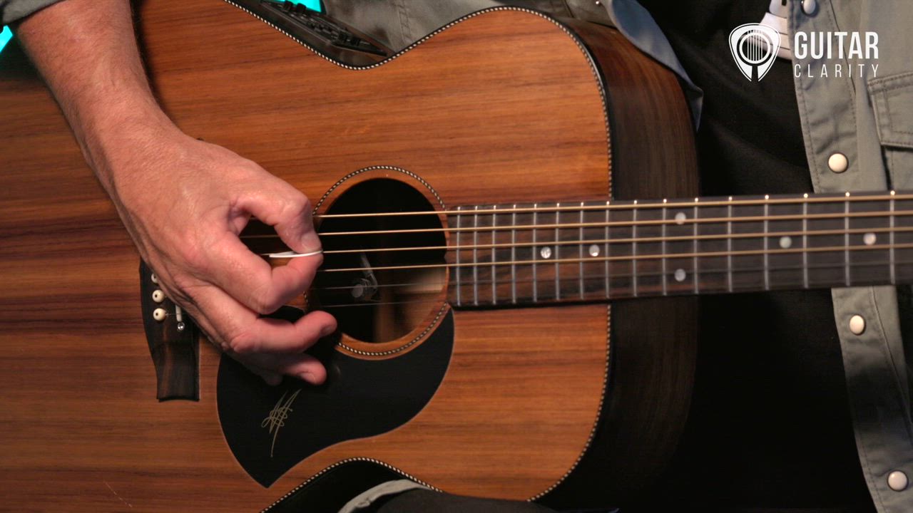 Acoustic guitar close-up